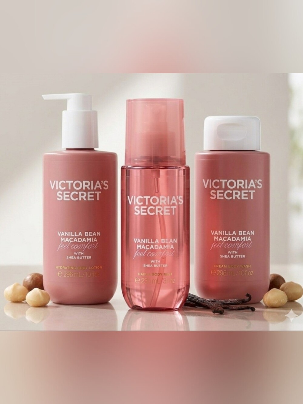 Victoria's Secret Vanilla Bean Macadamia Body Set